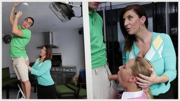 BANGBROS - Stepmom MILF Sara Jay Threesome With Step Daughter Carter Cruise